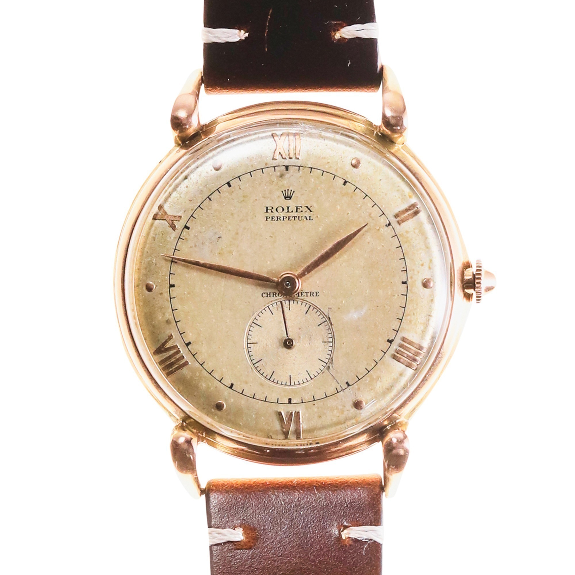 Rolex 18K Rose Gold Rare Ref 4396 Perpetual Chronometer Wristwatch