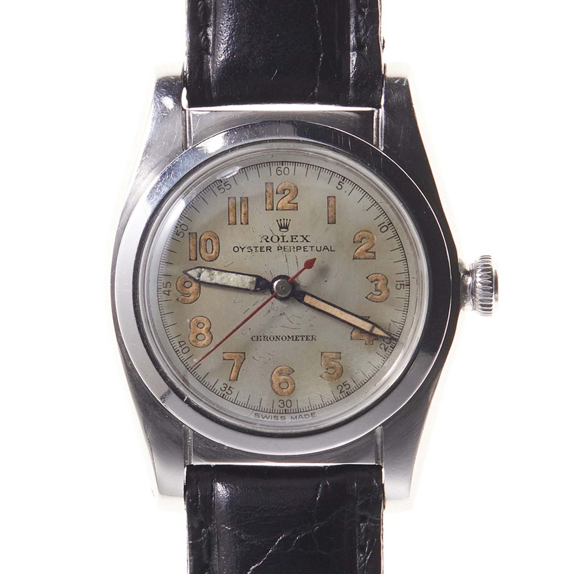 Rolex Bubbleback Ref. 2490 Stainless Steel Wristwatch, Circa 1946