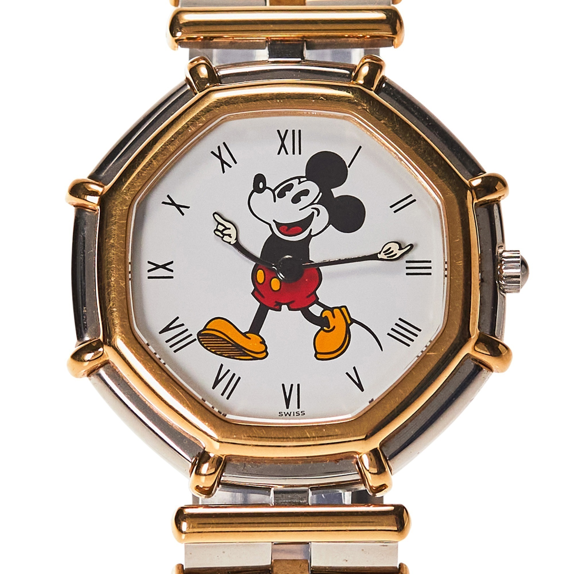 Gerald Genta Limited Edition Mickey Mouse Steel and Gold Men's Wristwatch