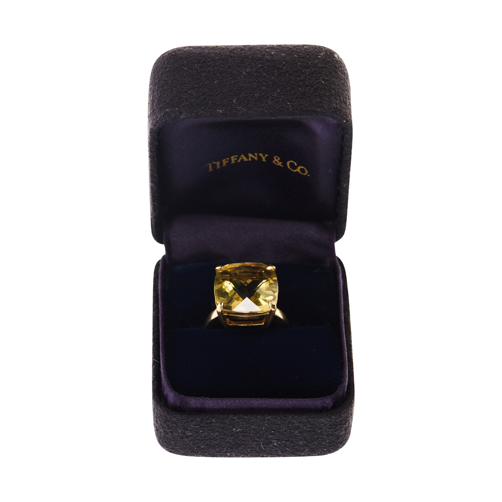 Tiffany & Co. 18K Yellow Gold and Faceted Citrine Ring