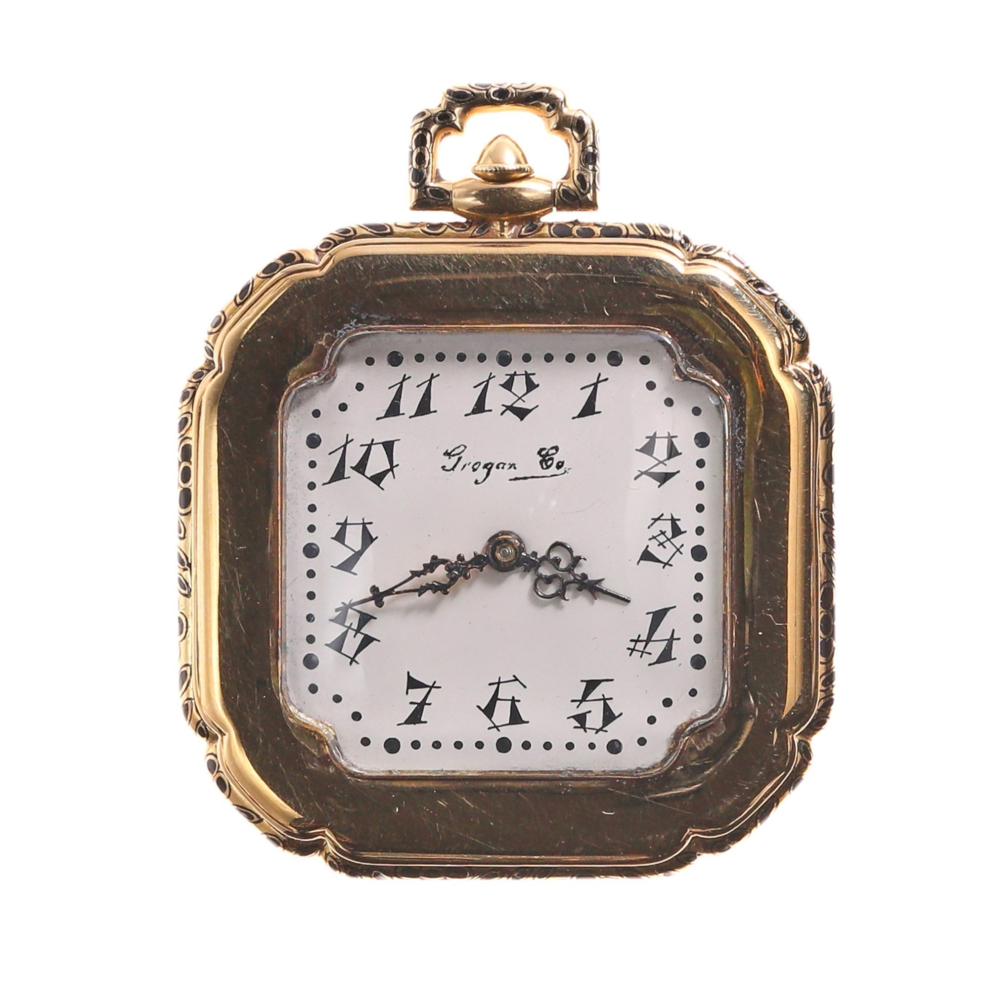 Vacheron & Constantin 18k Gold and Enamel Art Deco Pocket Watch