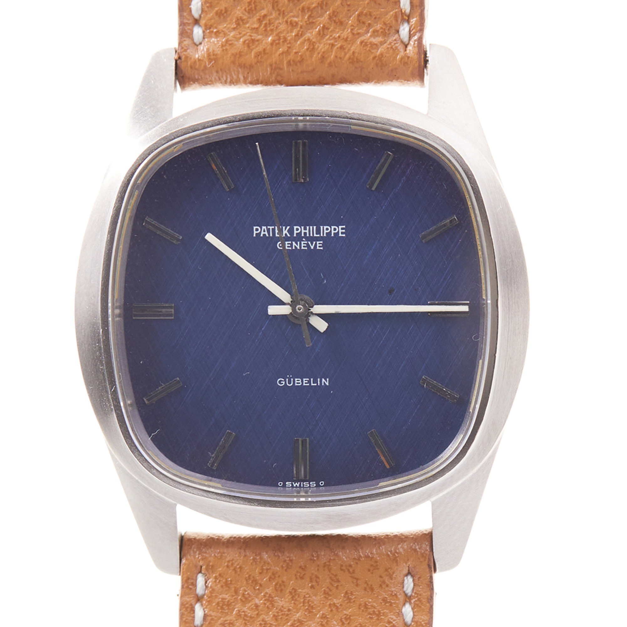 Patek Philippe for Gubelin 18K White Gold Back Wind Automatic Men's Wristwatch