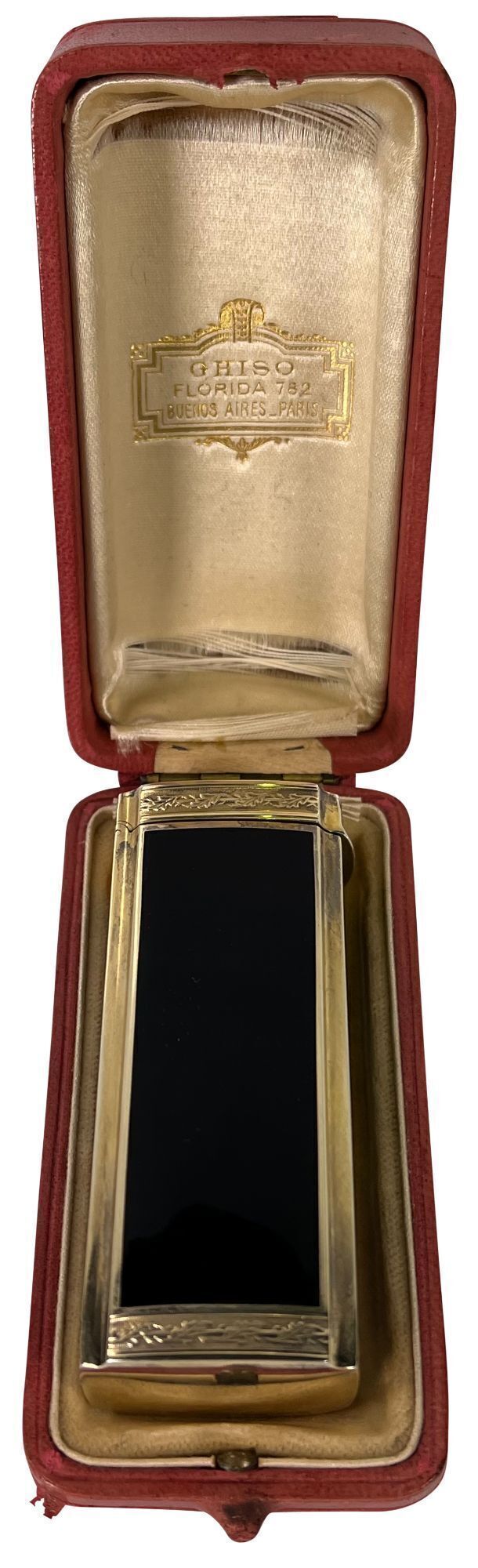 Ghiso Art Deco French Hallmarked Silver and Lacquer Box, Circa 1930