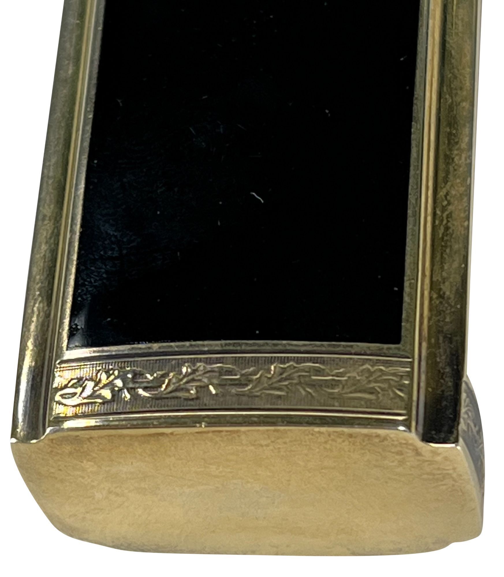 Ghiso Art Deco French Hallmarked Silver and Lacquer Box, Circa 1930 - 3