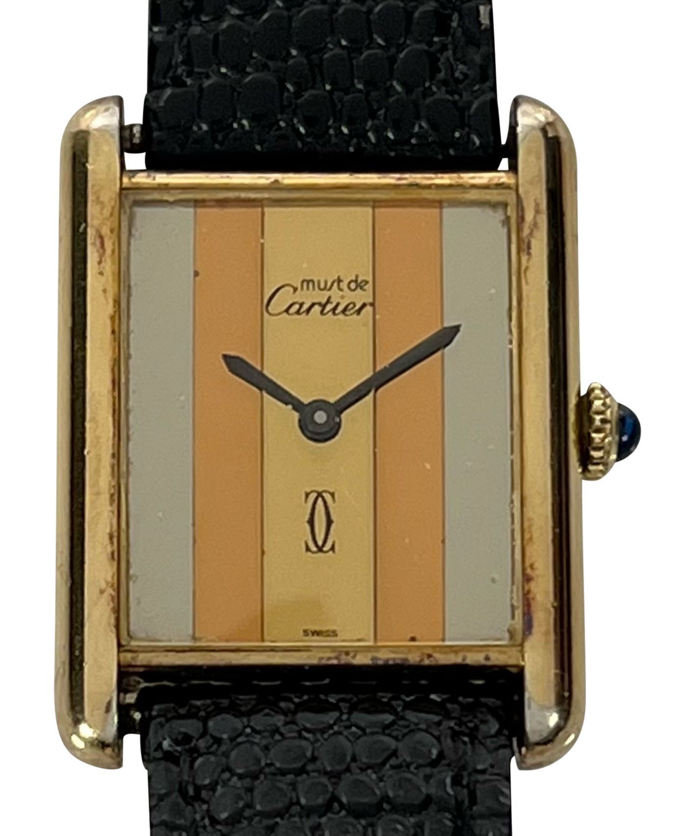 Cartier Men's Trinity Stripe Vermeil Silver Wristwatch