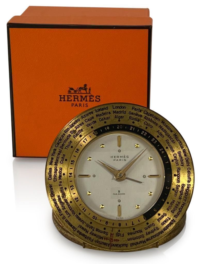 Hermes World Time 8 Day Travel Alarm Clock