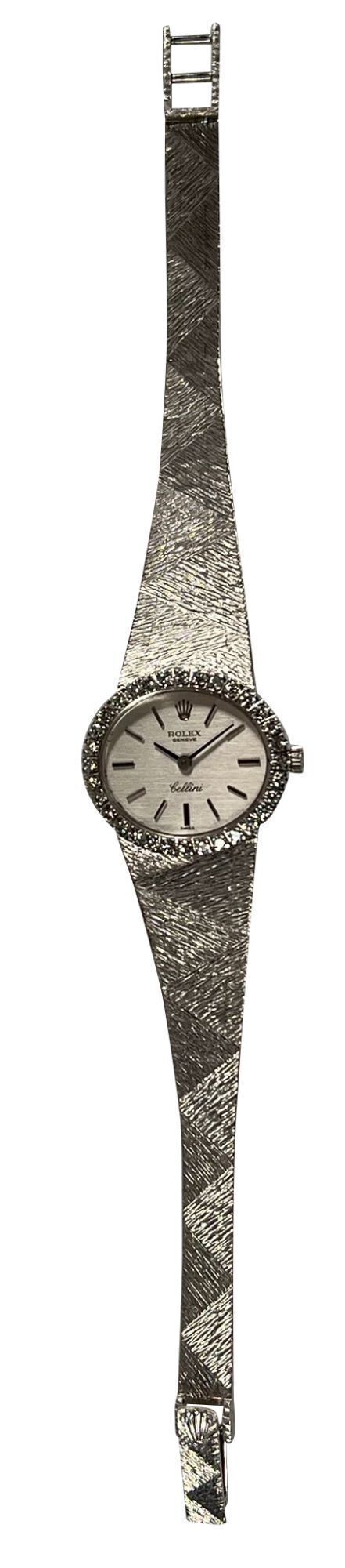 Rolex Cellini Ref. 639 18K White Gold Dress Watch with Diamond Bezel - 2