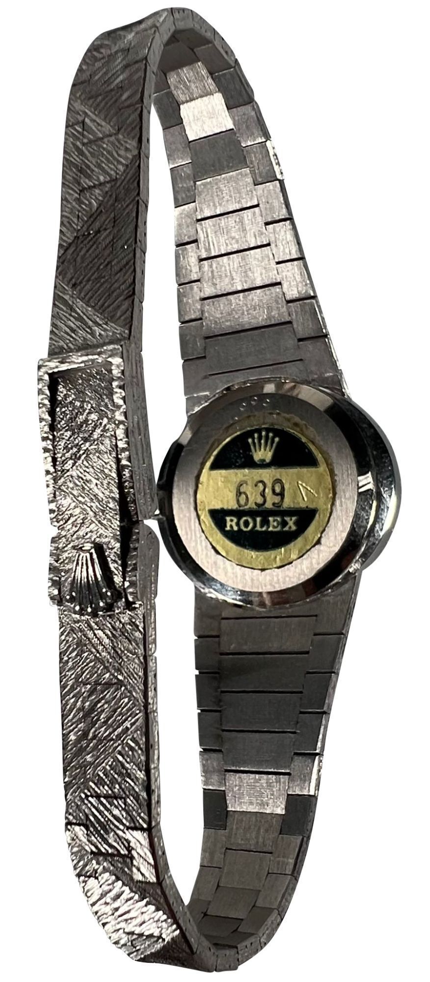 Rolex Cellini Ref. 639 18K White Gold Dress Watch with Diamond Bezel - 3