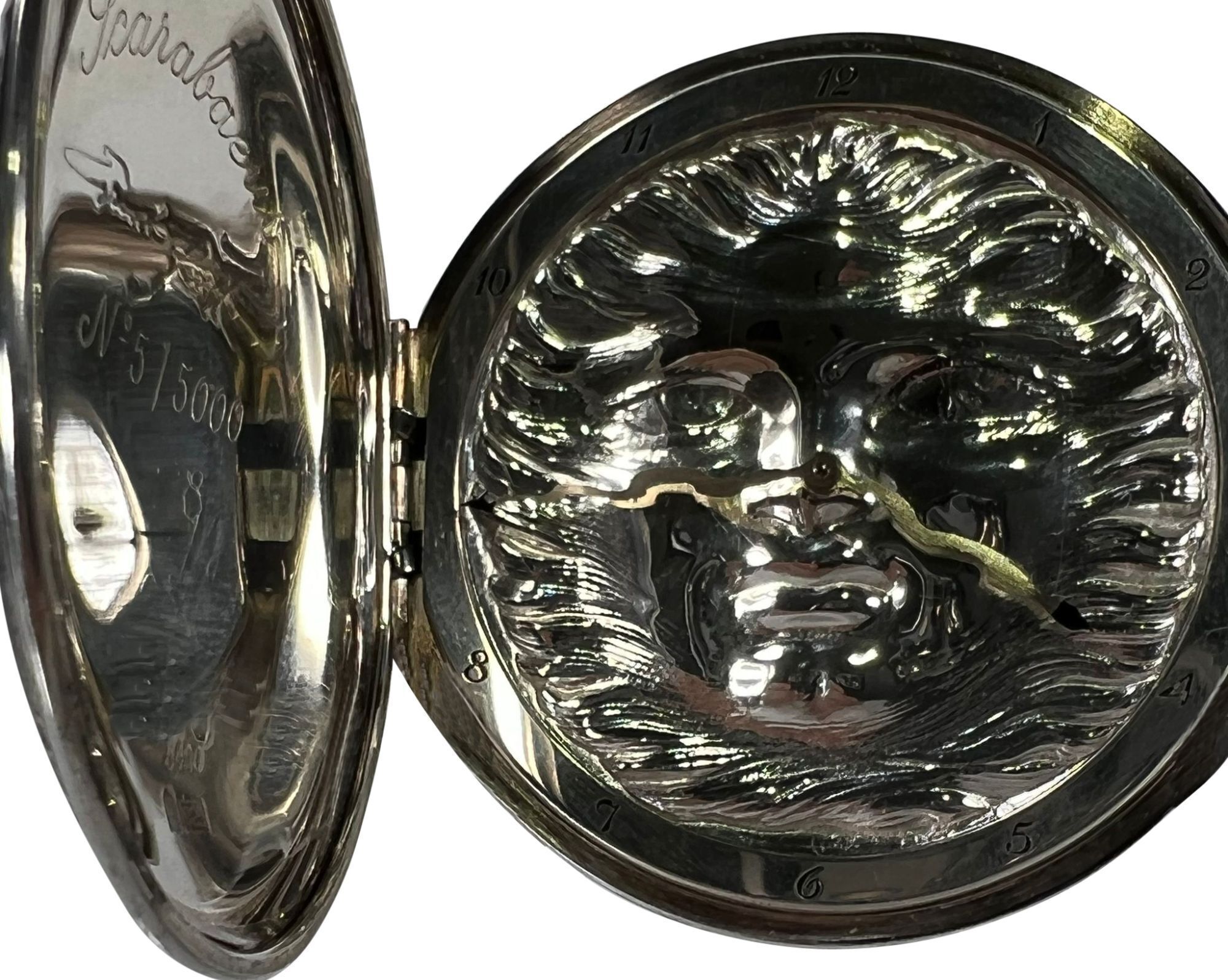 IWC Scarabaeus Limited Edition Silver Hunting Case Pocket Watch