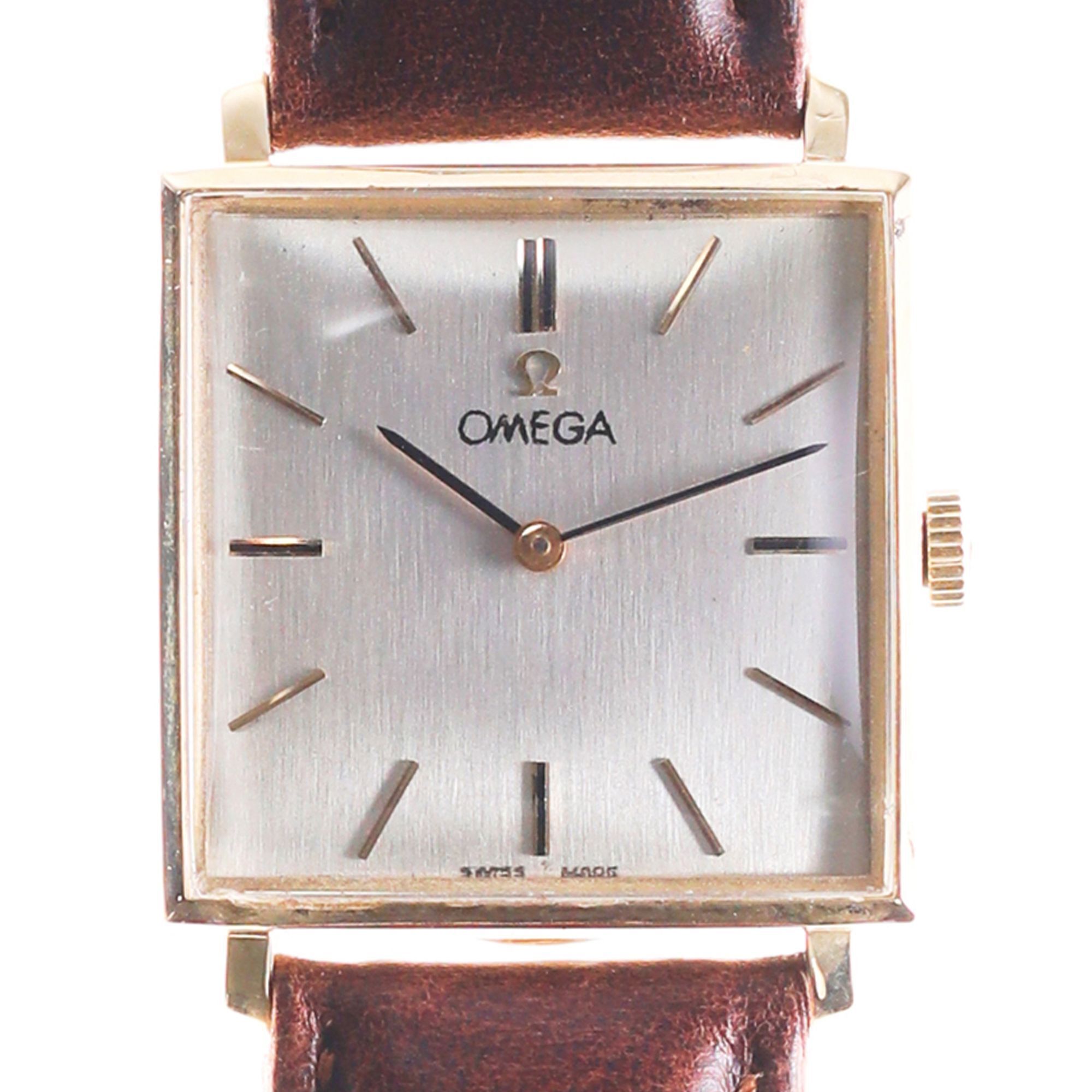 Omega 14K Gold Square Ref. D6624 Men's Wristwatch