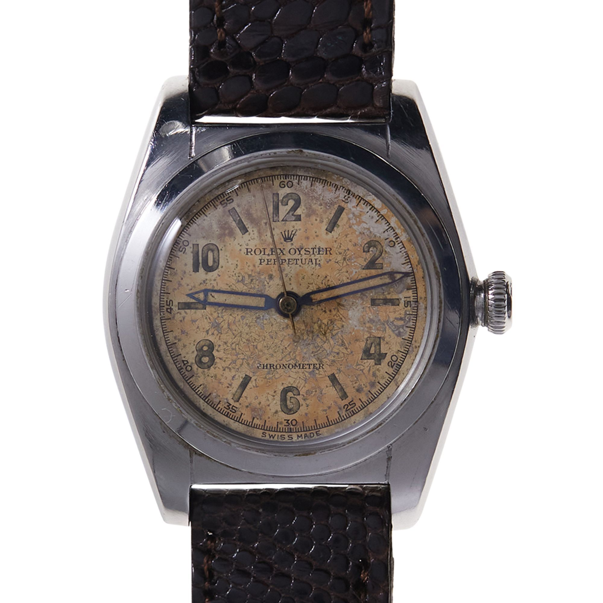 Rolex Stainless Steel Bubbleback Ref. 2940 Wristwatch, Circa 1945