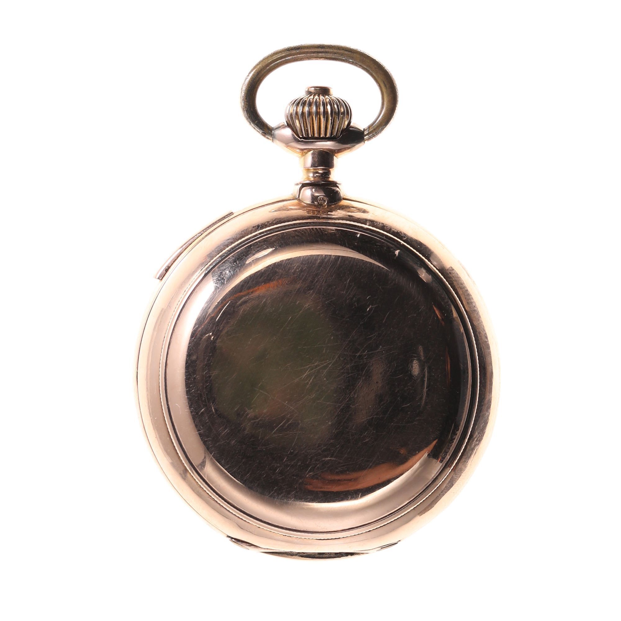 Erotic Automaton Quarter Hour Repeater Rose Gold Hunting Case Pocket Watch - 6
