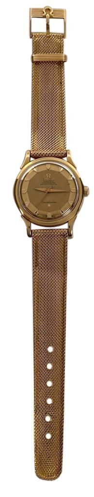 Omega Constellation 18K Rose Gold Chronometer with Original 18K Rose Gold Mesh Omega Bracelet