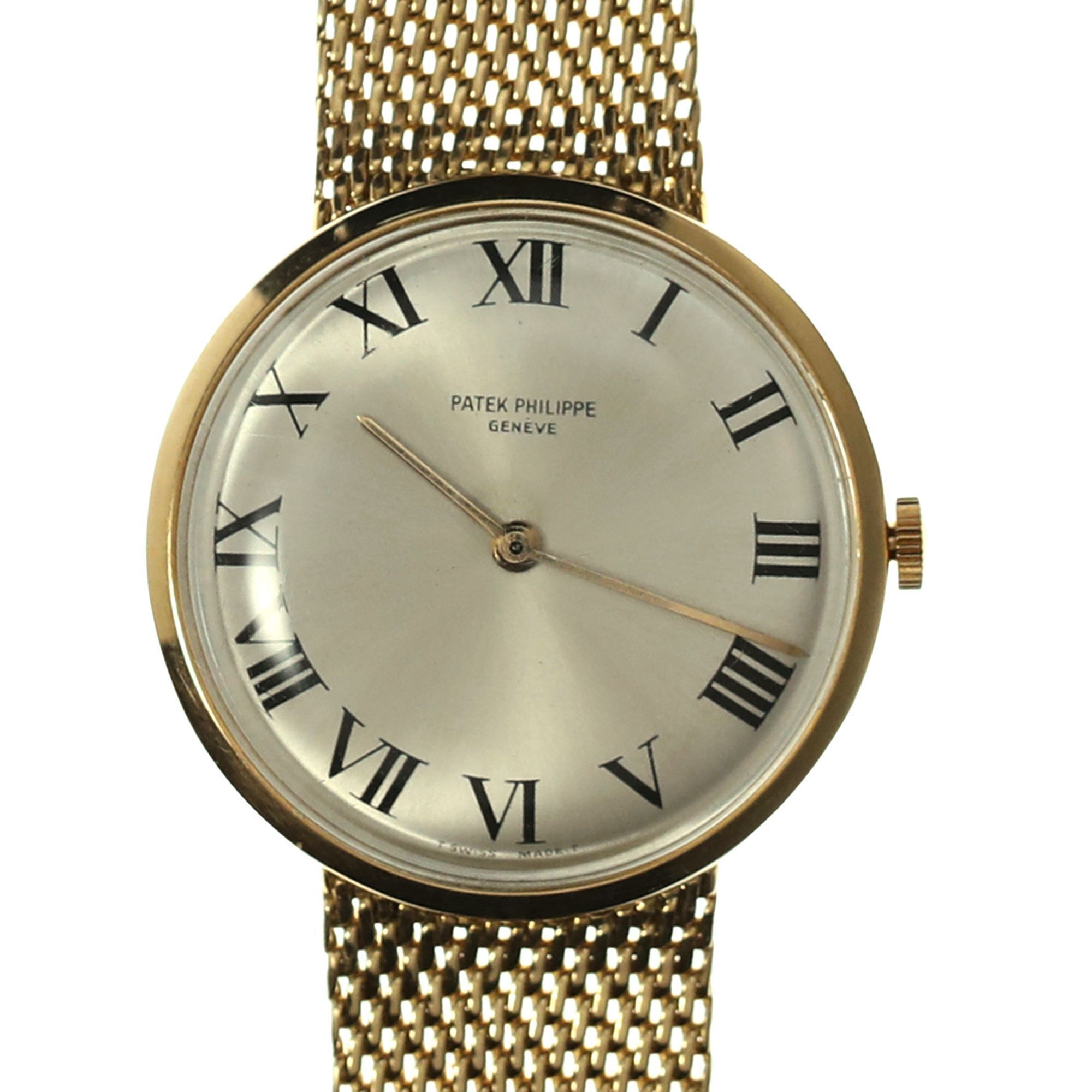 Patek Philippe Ref. 3562/1 18K Gold Men's Wristwatch with Adjustible Integral Bracelet