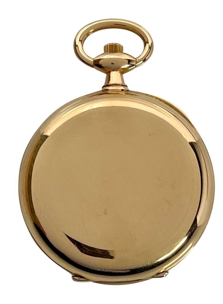 B. Haas 18k Gold Cover Winding Hunting Case Pocket Watch - 4