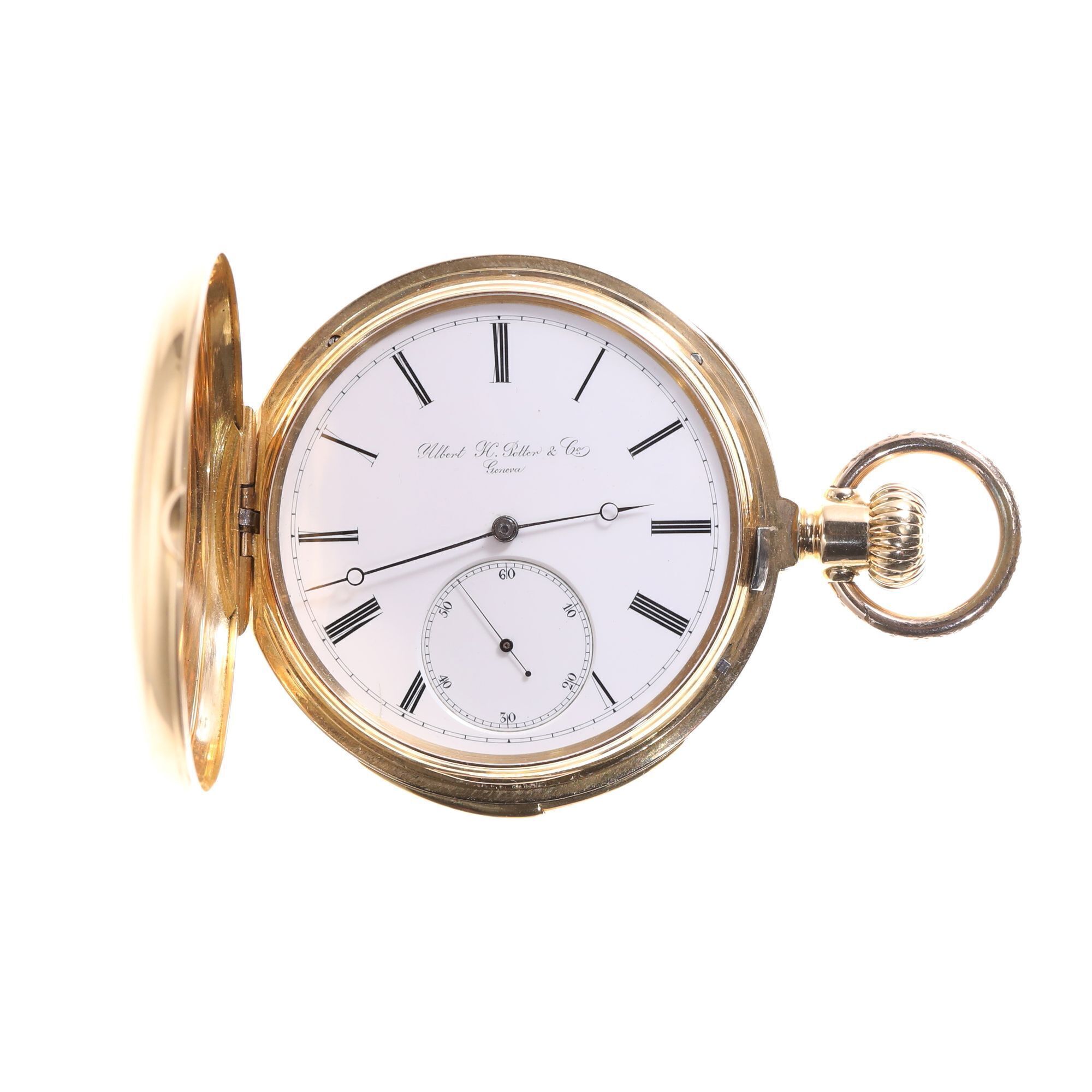 ALBERT H. POTTER MINUTE REPEATER HUNTING CASE POCKET WATCH