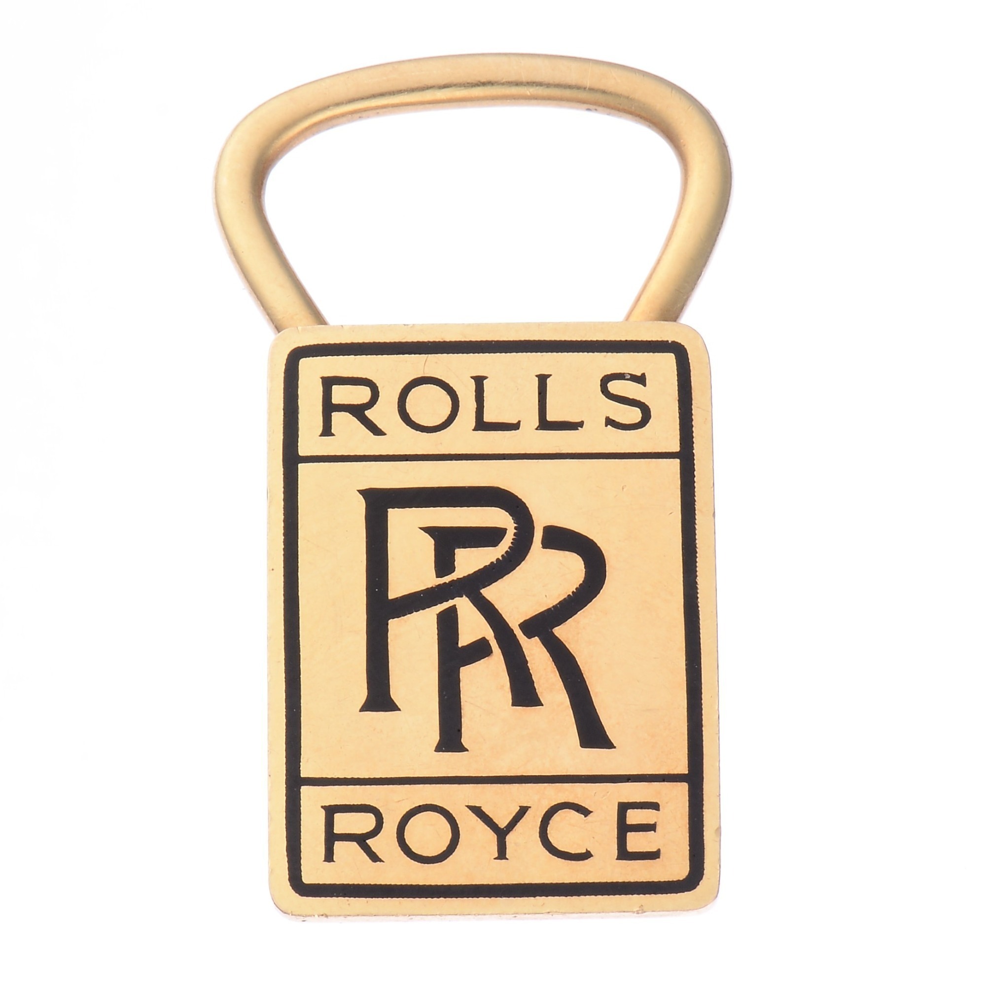 Bulgari 18K Gold And Enamel Rolls Royce Key Ring