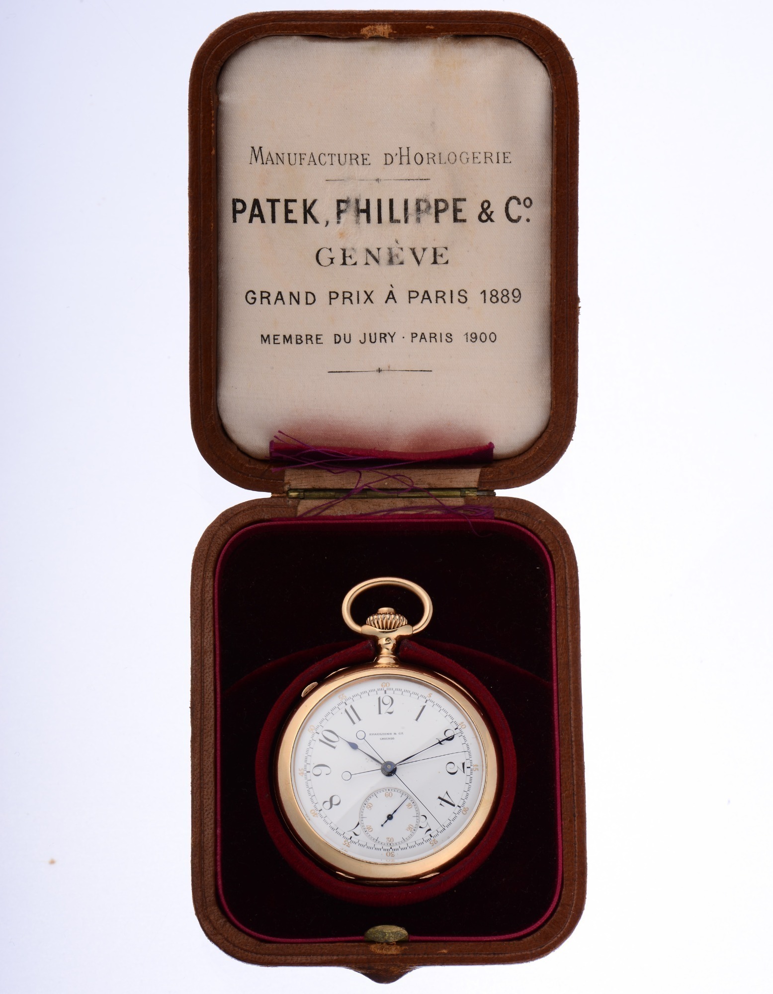 Patek Philippe Split Second Chronograph 18K Gold Pocket Watch