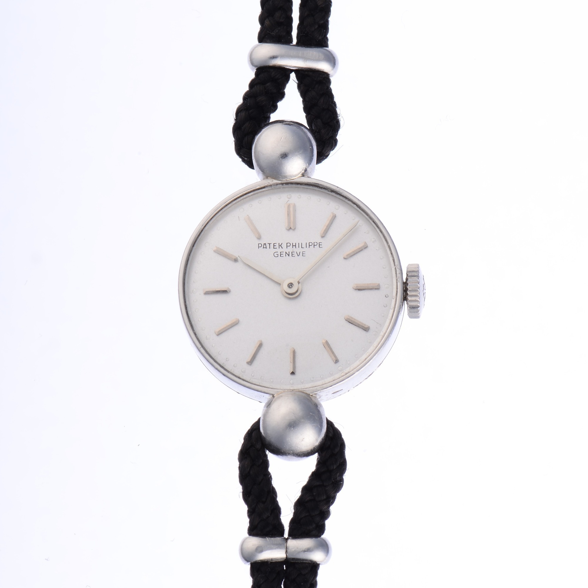Patek Philippe Platinum Ladies Retro Style Wristwatch