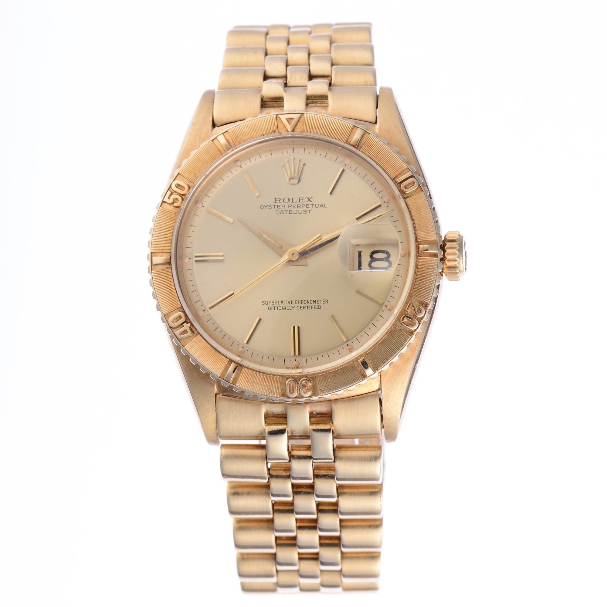 Rolex Turn-O-Graph Ref. 6309 Pre-Thunderbird 18K Gold Wristwatch
