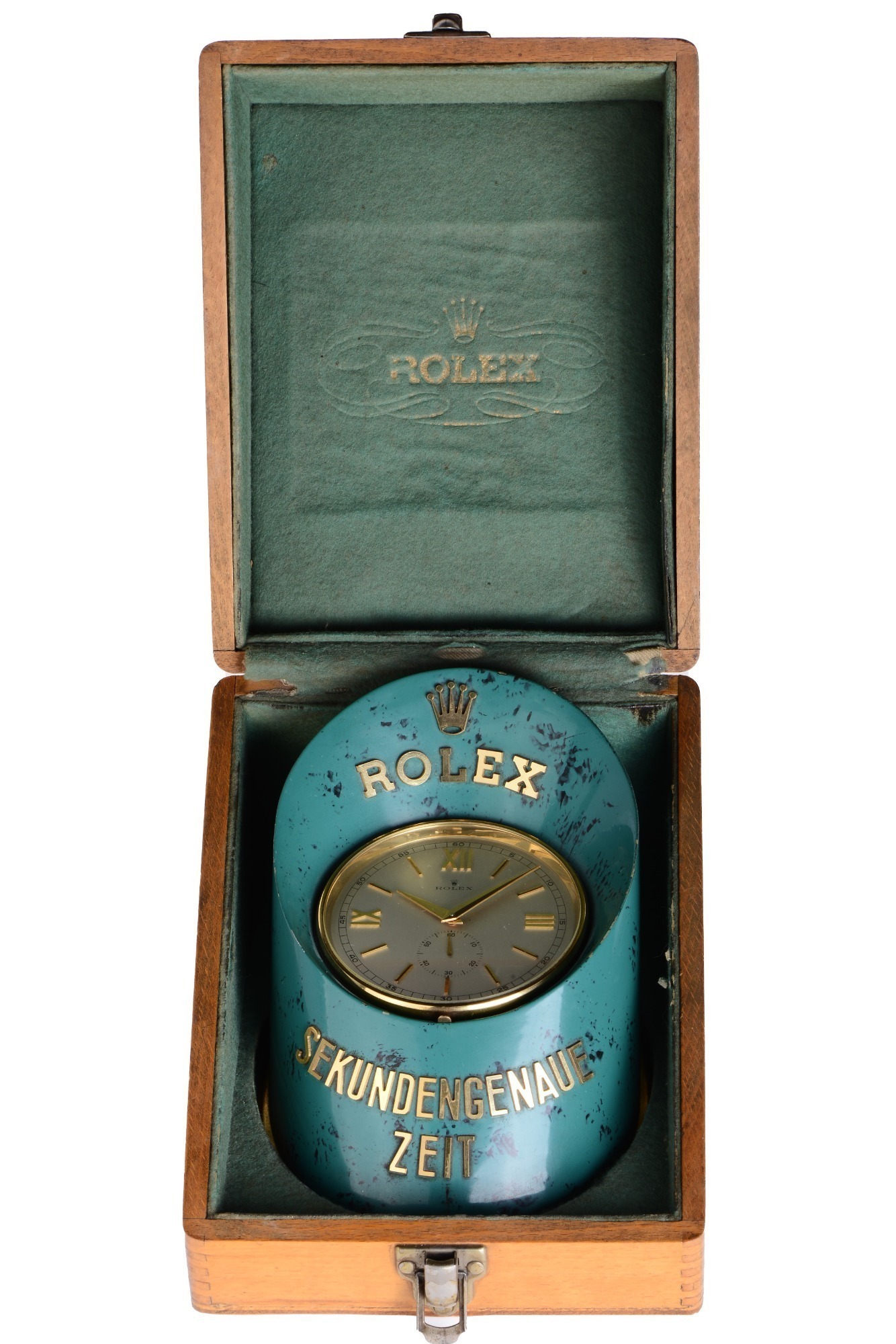 Rolex Sabot Hoof Shape Advertising Display Clock In Original Box