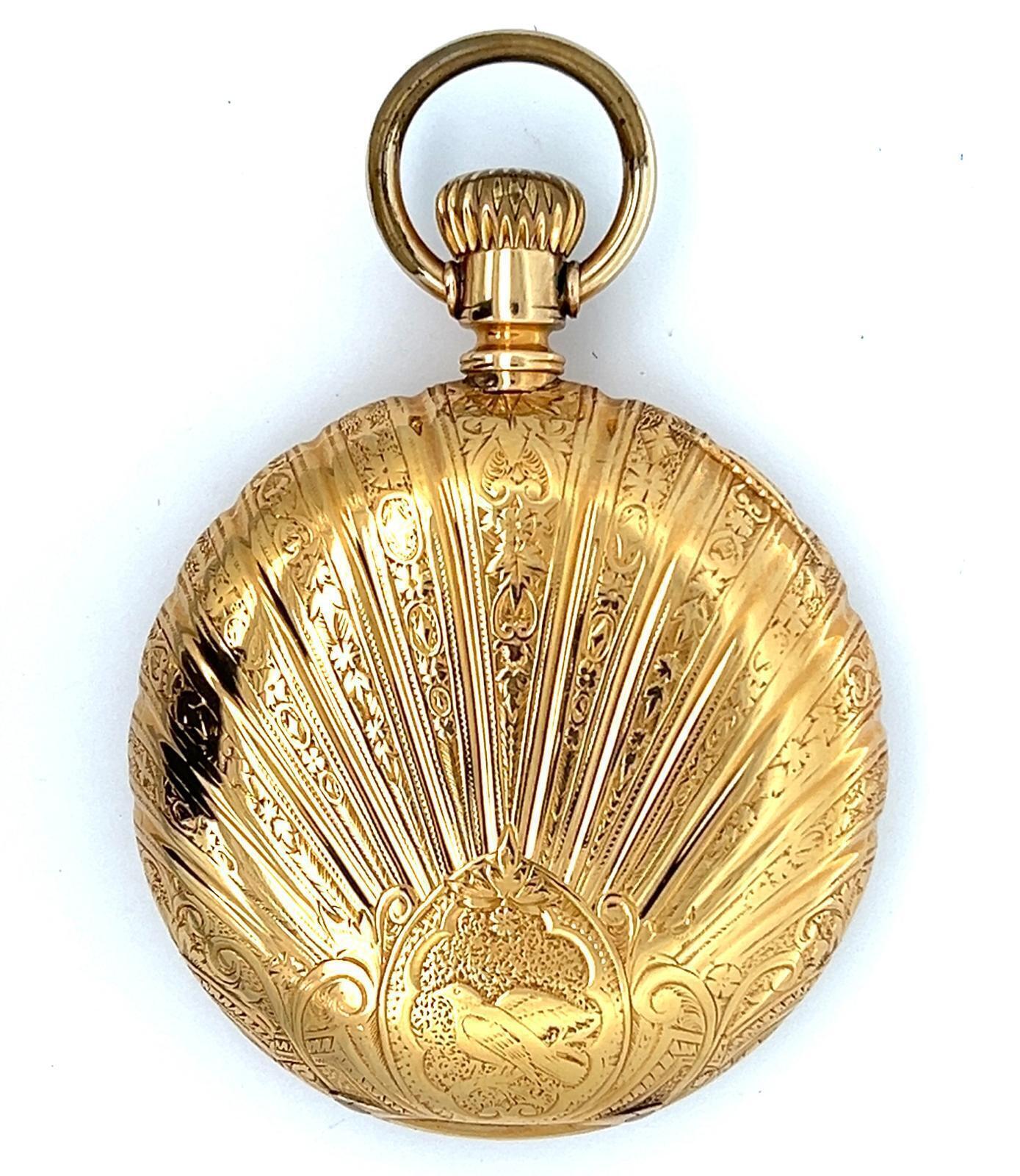 WALTHAM APPLETON AND TRACY MODEL 1857 18K GOLD HUNTING CASE POCKET WATCH, CIRCA 1875