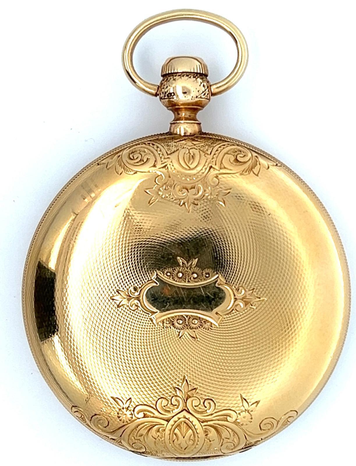 E. HOWARD AND CO. N SIZE SERIES III 18K GOLD HUNTING CASE POCKET WATCH, CIRCA 1869