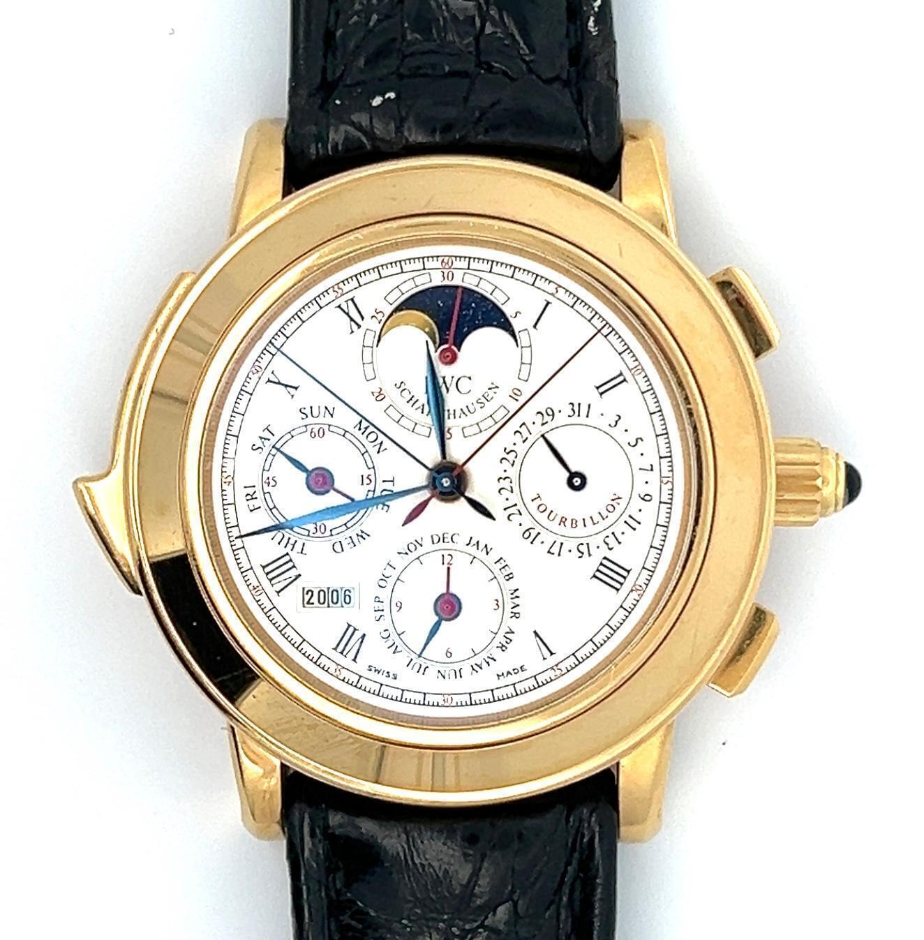 IWC IL DESTRIERO SCAFUSIA 18K TOURBILLON MINUTE REPEATER PERPETUAL CALENDAR SPLIT SECOND CHRONOGRAPH, CIRCA 1993